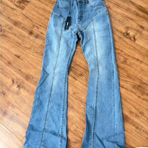 Fashion Nova Light Blue Flare Jeans